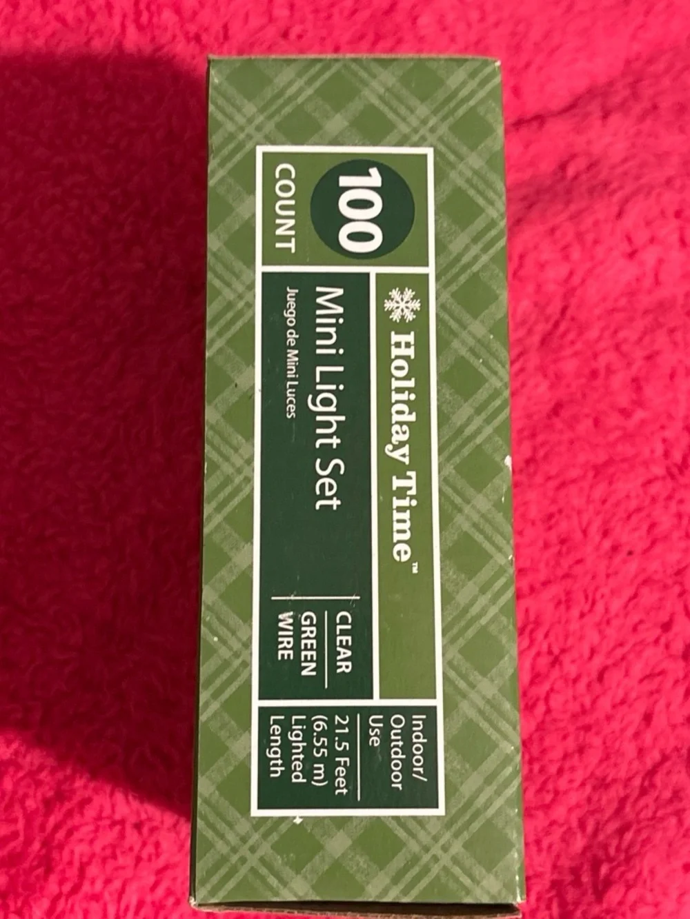 Holiday Time Clear Mini Light Set with Green Wire - 100 Count
